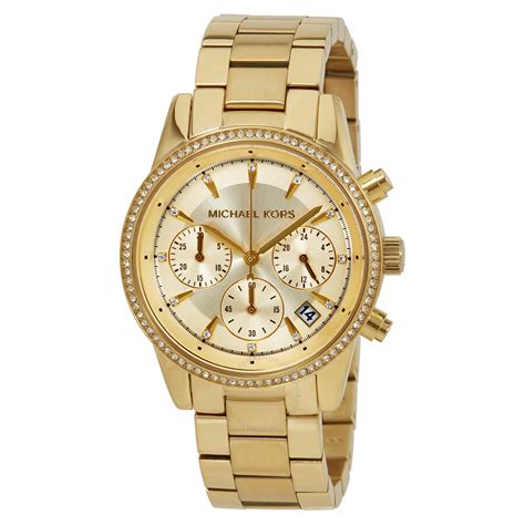 michael kors chronograph damen gold|michael kors chronograph ladies watch.